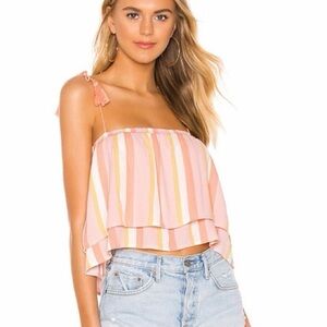 TASSELS IN THE SAND TOP IN PINK BLOSSOM